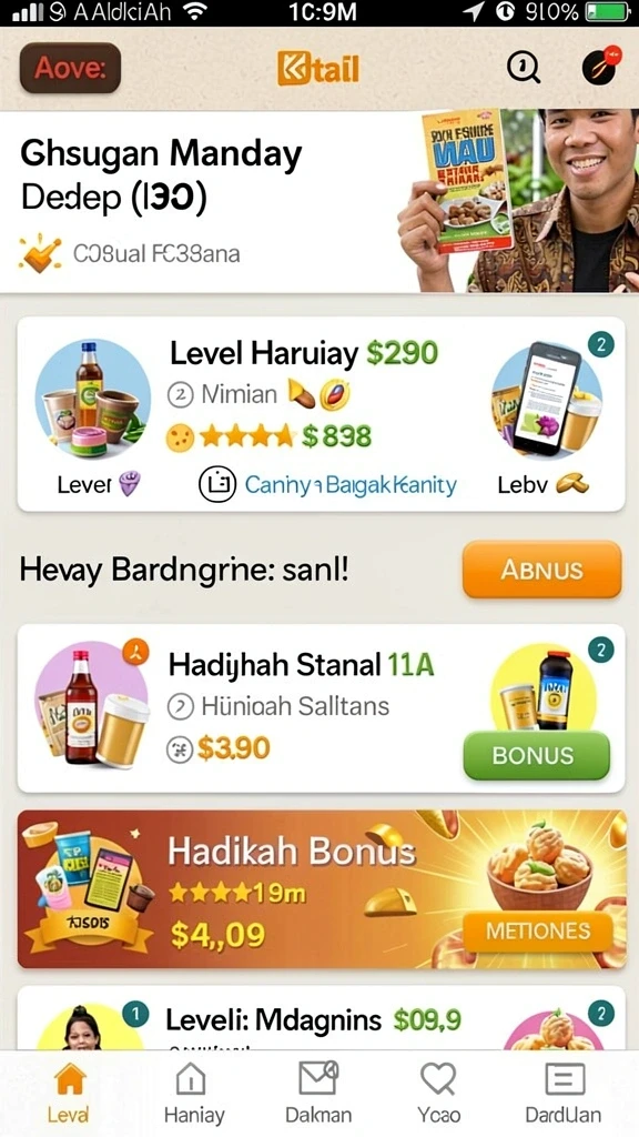 dolar138 - Antarmuka pengguna yang sederhana dan menarik.